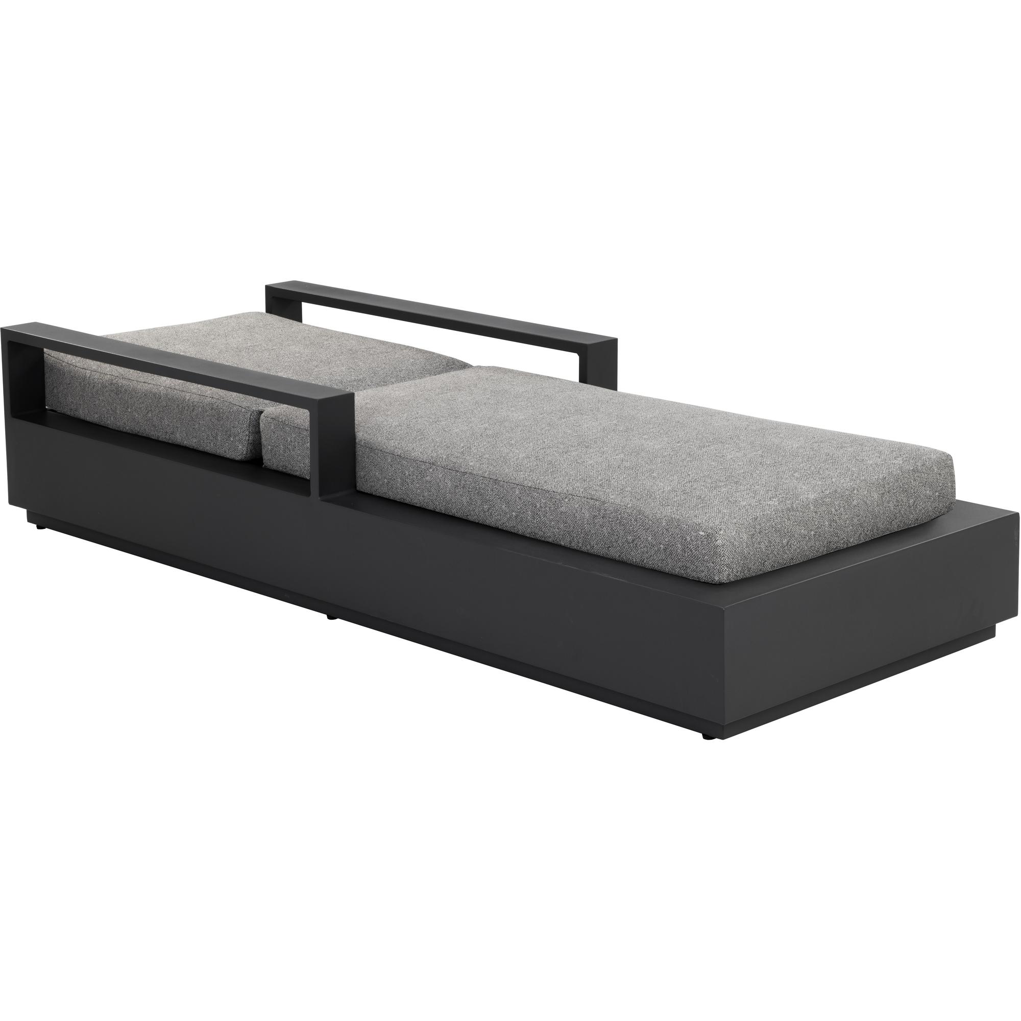 Tavira Lounger - Charcoal - Lanikai Salt And Pepper 2 Tavira Lounger - Charcoal - Lanikai Salt And Pepper - Image 2