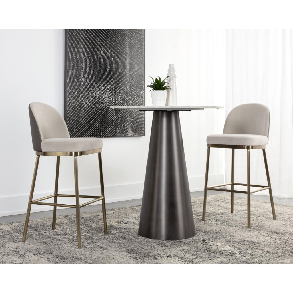 Lavania Barstool - Meg Taupe / Porcini Taupe - Image 5