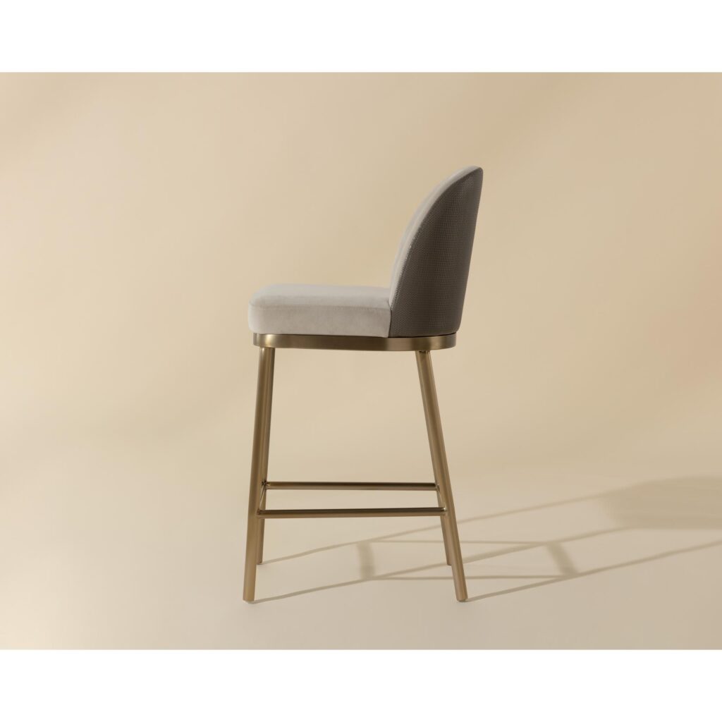Lavania Counter Stool - Meg Taupe / Porcini Taupe - Image 3