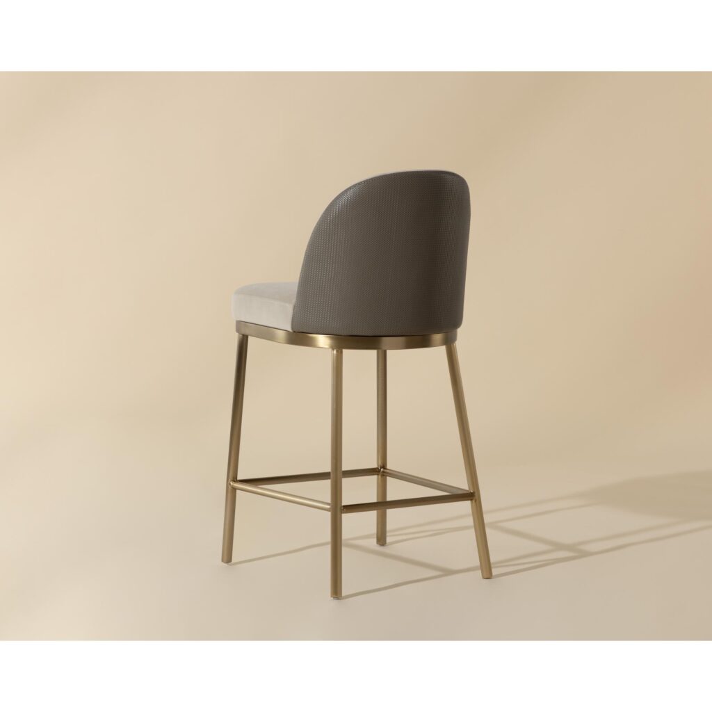 Lavania Counter Stool - Meg Taupe / Porcini Taupe - Image 4