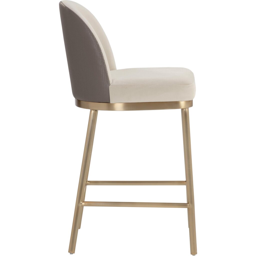 Lavania Counter Stool - Meg Taupe / Porcini Taupe - Image 9
