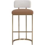 Larissa Barstool - Napa Cognac / Rhea Light Barley 111646 111646 LARISSA BARSTOOL NAPA COGNAC RHEA LIGHT BARLEY 1