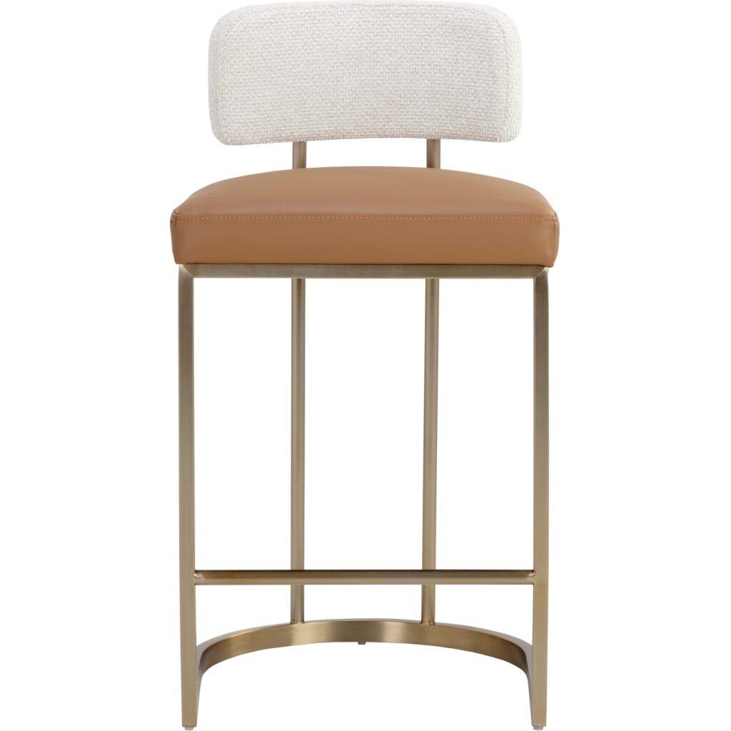 Larissa Counter Stool - Napa Cognac / Rhea Light Barley - Image 2