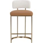 Larissa Counter Stool - Napa Cognac / Rhea Light Barley 111647 111647 LARISSA COUNTER STOOL NAPA COGNAC RHEA LIGHT BARLEY 1