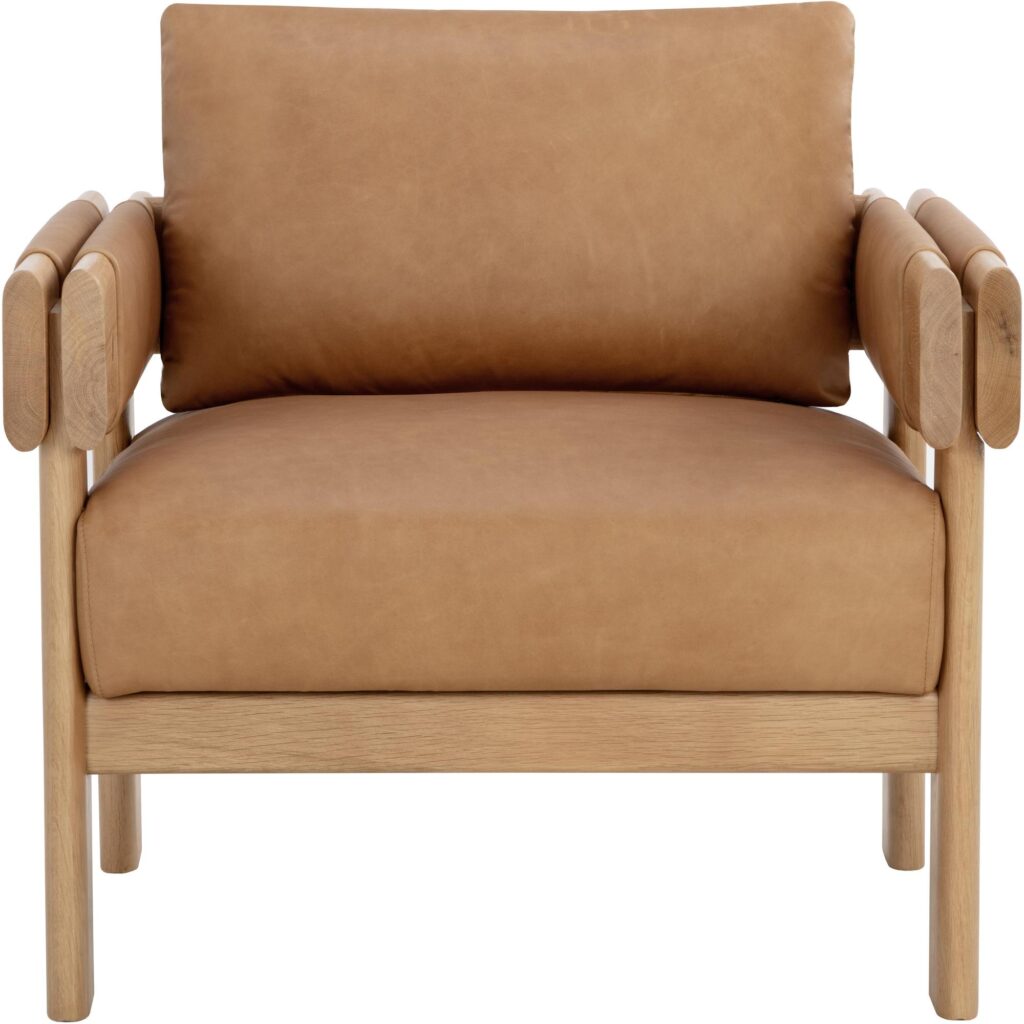 Carmichael Lounge Chair - Ludlow Sesame Leather - Image 5