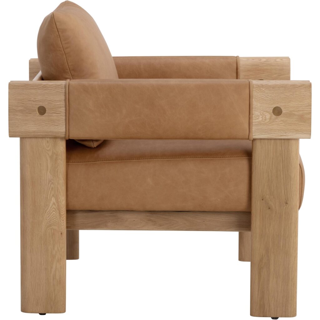 Carmichael Lounge Chair - Ludlow Sesame Leather - Image 6
