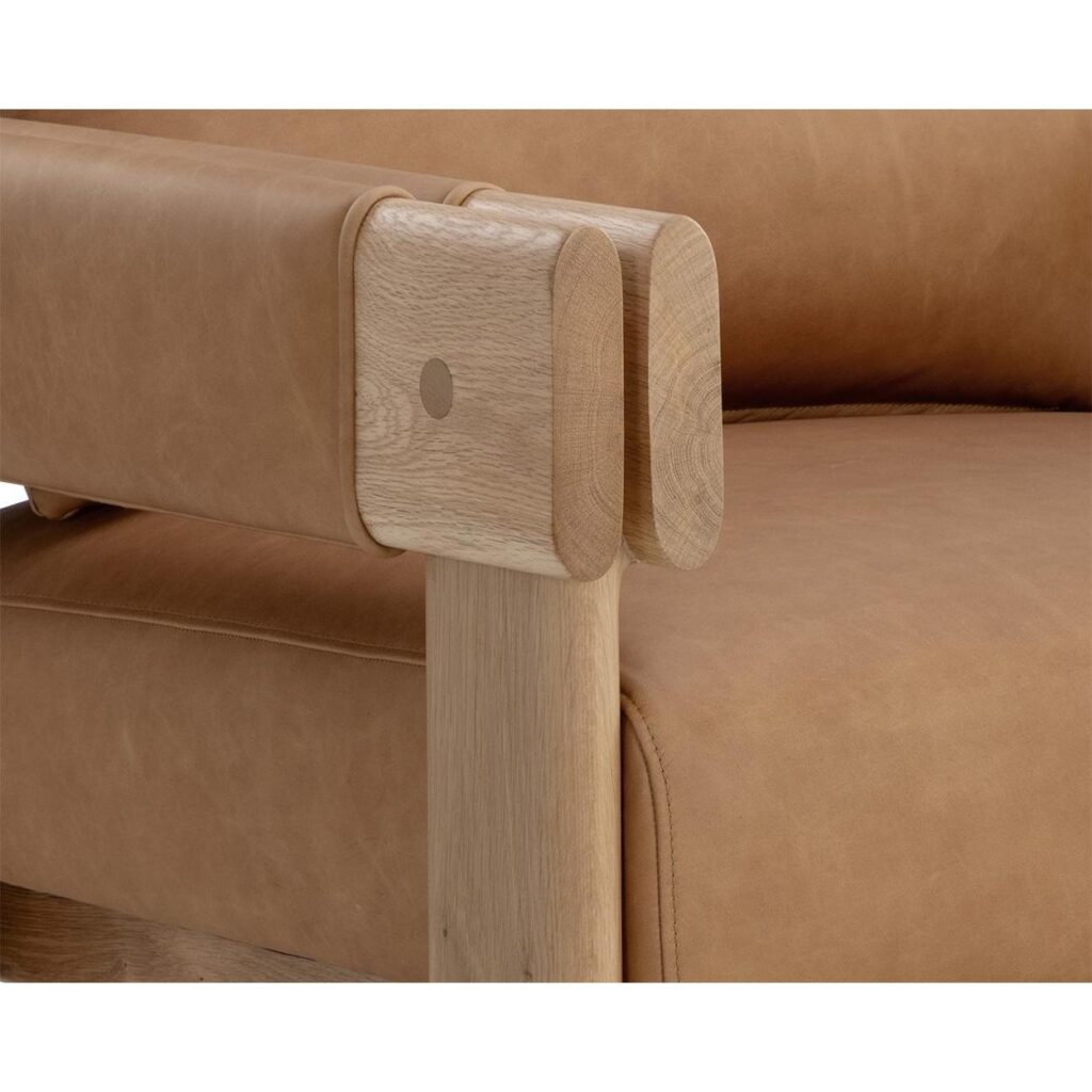 Carmichael Lounge Chair - Ludlow Sesame Leather - Image 8