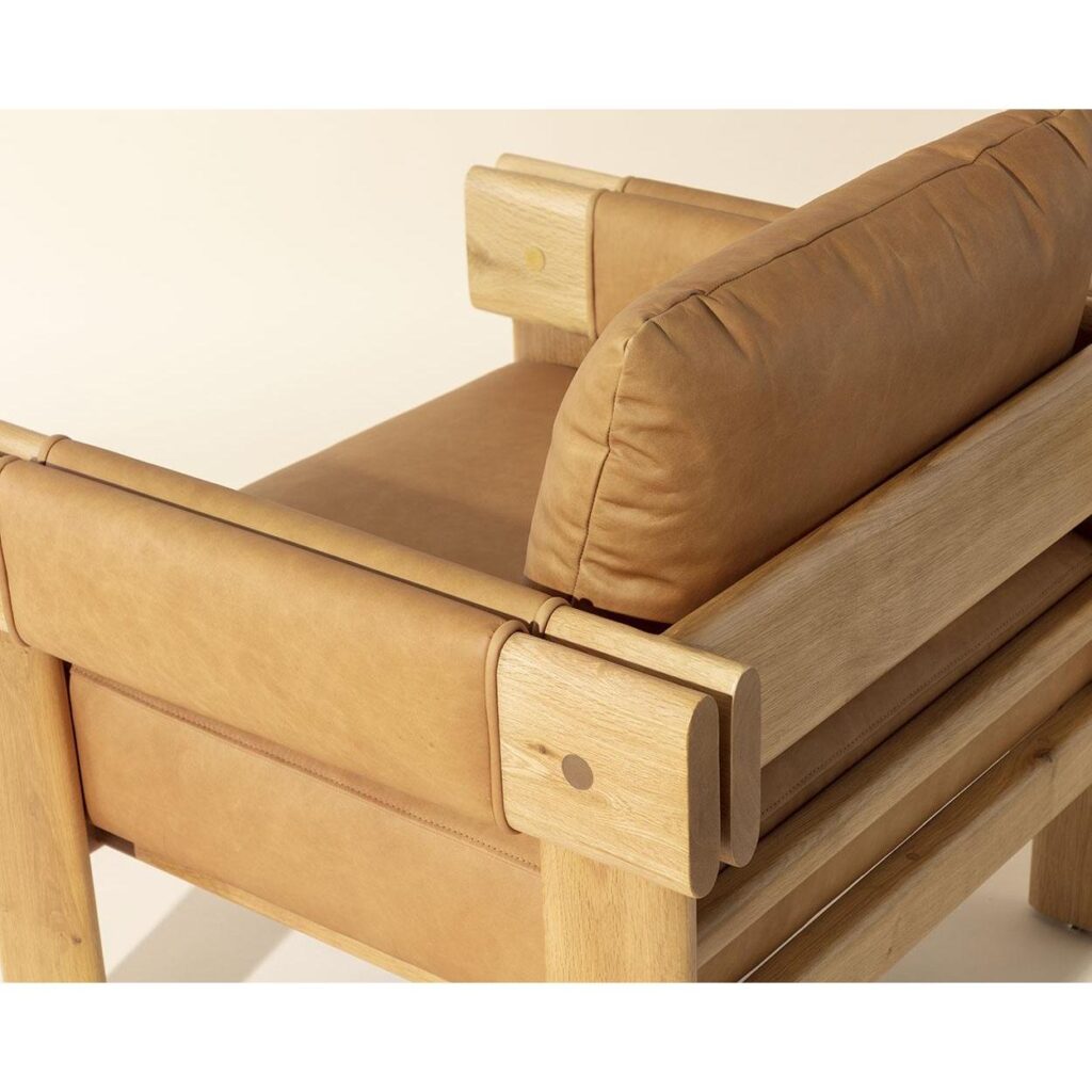 Carmichael Lounge Chair - Ludlow Sesame Leather - Image 13