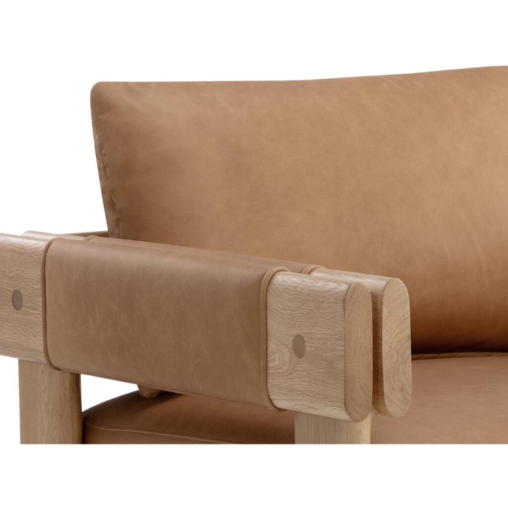 Carmichael Lounge Chair - Ludlow Sesame Leather - Image 14