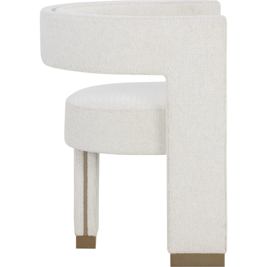 Adamina Dining Armchair - Rhea Light Barley - Image 3