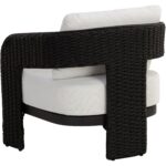 Pylos Dining Armchair - Black / Louis Cream 111681 111681 PYLOS LOUNGE CHAIR BLACK LOUIS CREAM 3