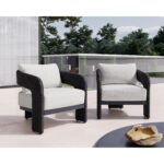 Pylos Dining Armchair - Black / Louis Cream 111681 111681 PYLOS LOUNGE CHAIR BLACK LOUIS CREAM 5