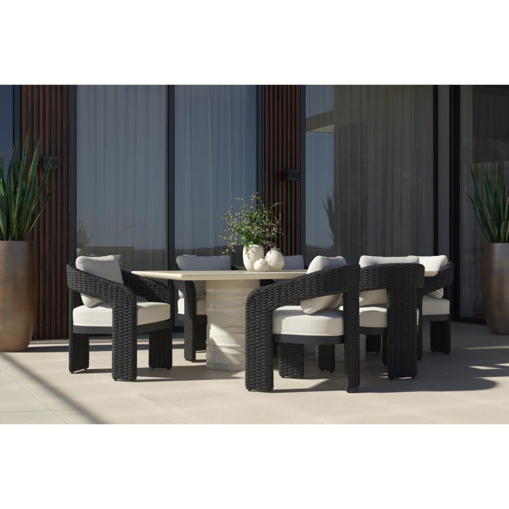 Pylos Dining Armchair - Black / Louis Cream - Image 9