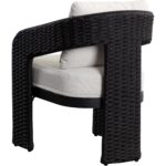 Pylos Dining Armchair - Black / Louis Cream 111682 111682 PYLOS DINING ARMCHAIR BLACK LOUIS CREAM 3