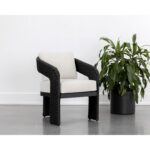 Pylos Dining Armchair - Black / Louis Cream 111682 111682 PYLOS DINING ARMCHAIR BLACK LOUIS CREAM 5