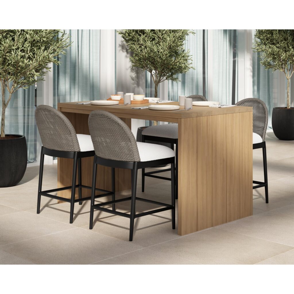 Calandri Counter Stool - Black - Louis Cream - Image 9