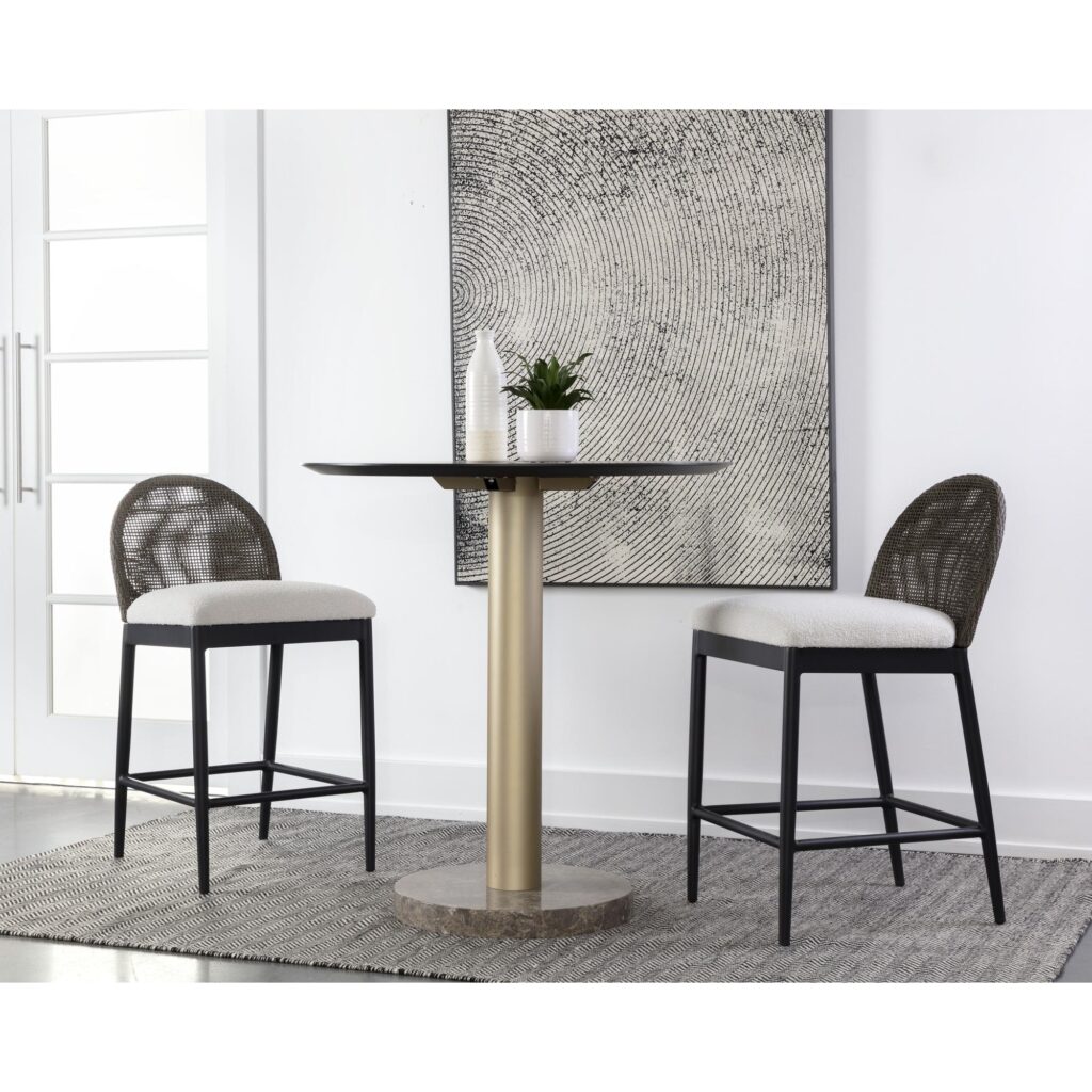 Calandri Counter Stool - Black - Louis Cream - Image 5