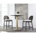 Calandri Counter Stool - Black - Louis Cream 111683 111683 CALANDRI COUNTER STOOL GREY LOUIS CREAM 5