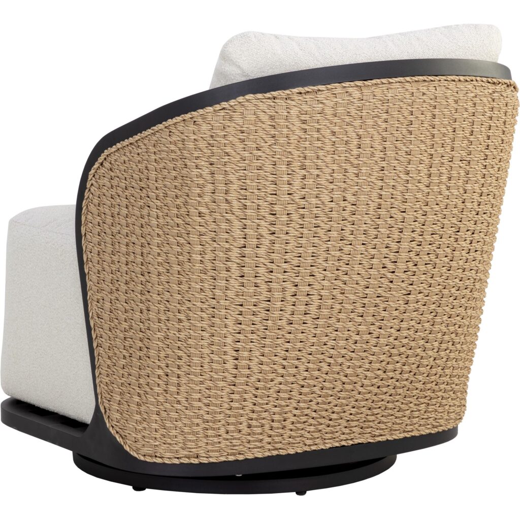 Bora Swivel Lounge Chair - Louis Cream - Image 10