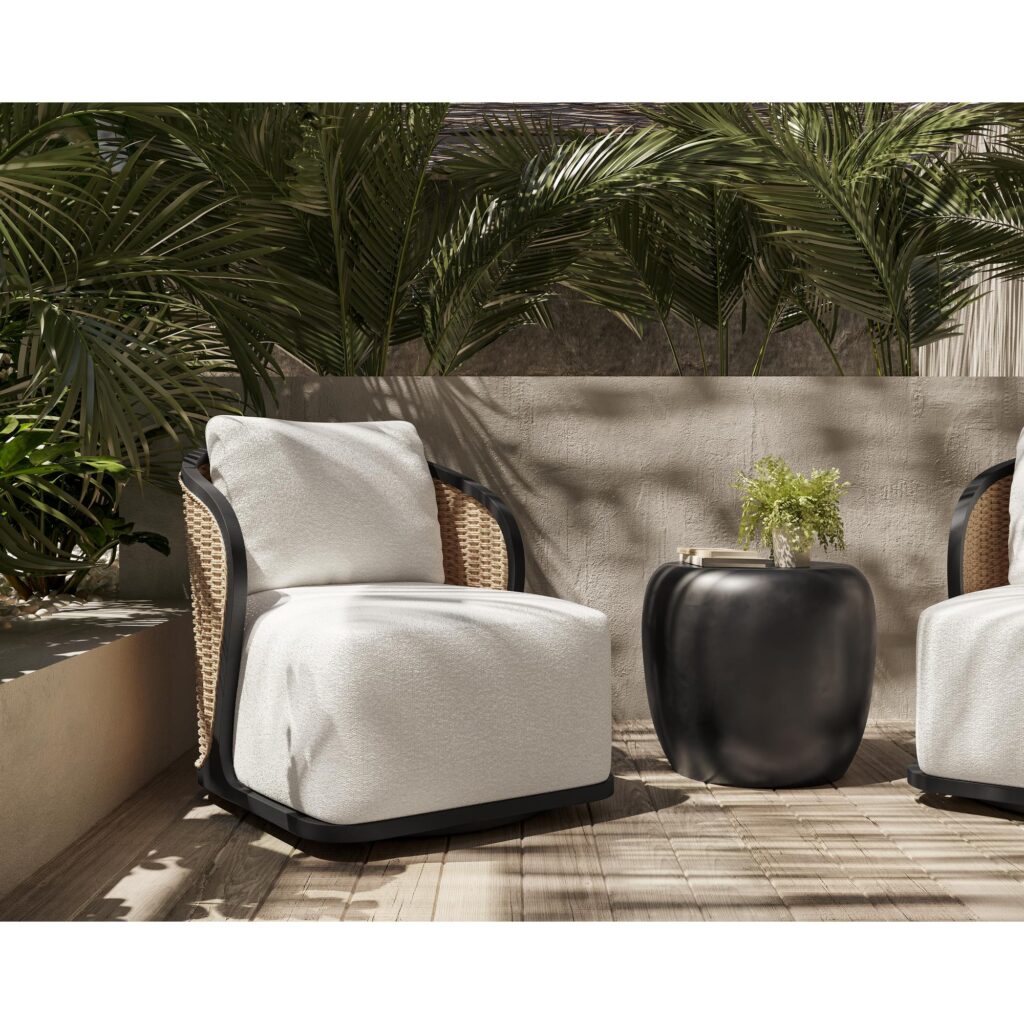 Bora Swivel Lounge Chair - Louis Cream - Image 5