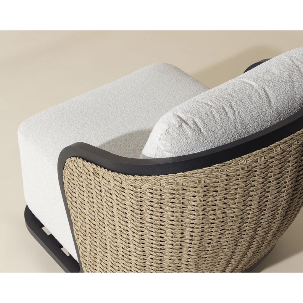 Bora Swivel Lounge Chair - Louis Cream - Image 6
