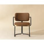 Jalen Dining Armchair - Milliken Cognac 111699 111699 JALEN DINING ARMCHAIR MILLIKEN COGNAC 1