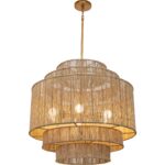 Alyssa Chandelier - Natural Jute 111704 111704 ALYSSA CHANDELIER NATURAL JUTE 1