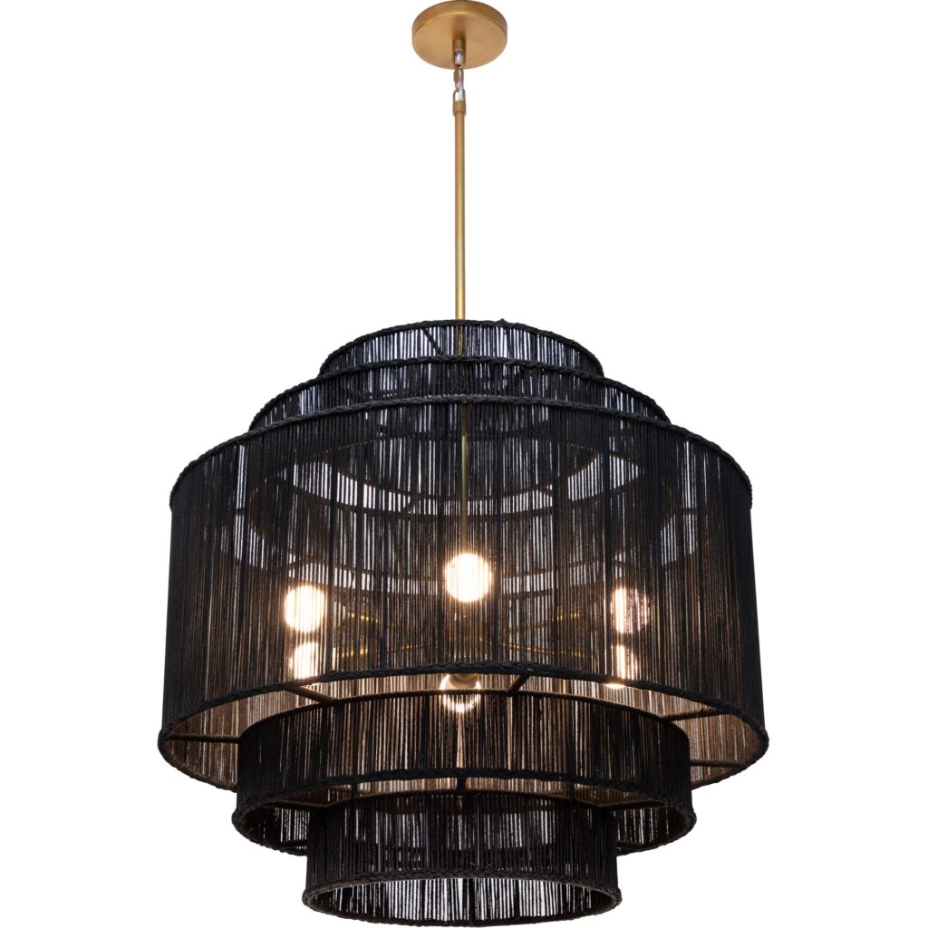 Alyssa Chandelier - Black Jute - Image 2