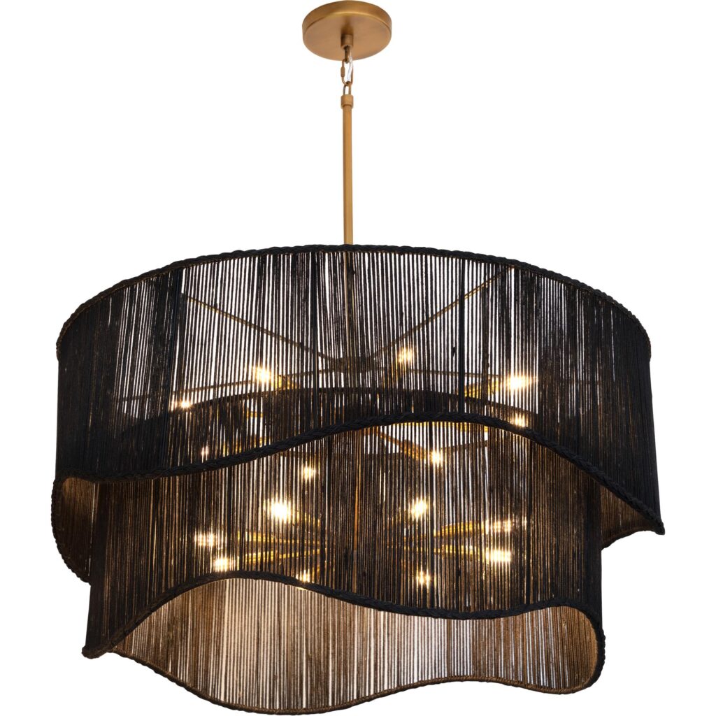 Rhine Chandelier - Black Jute - Image 2