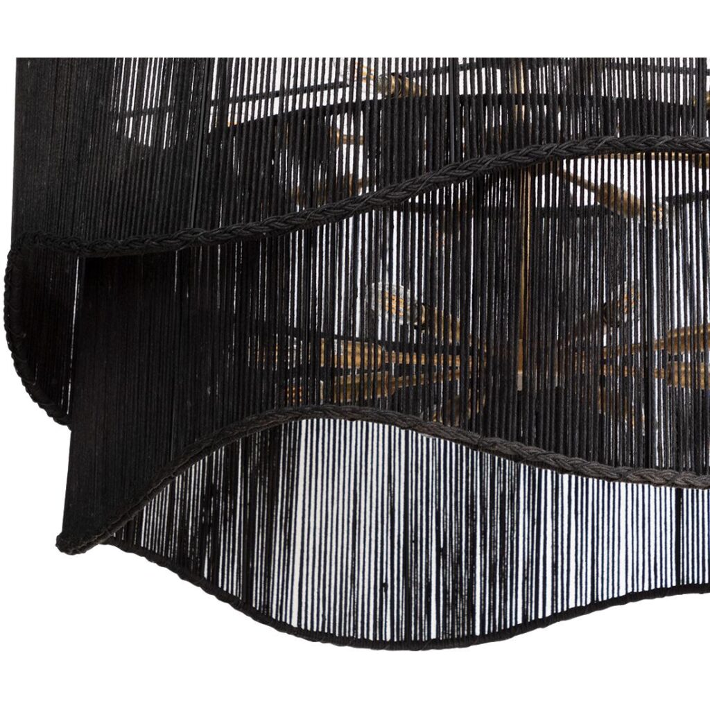 Rhine Chandelier - Black Jute - Image 3