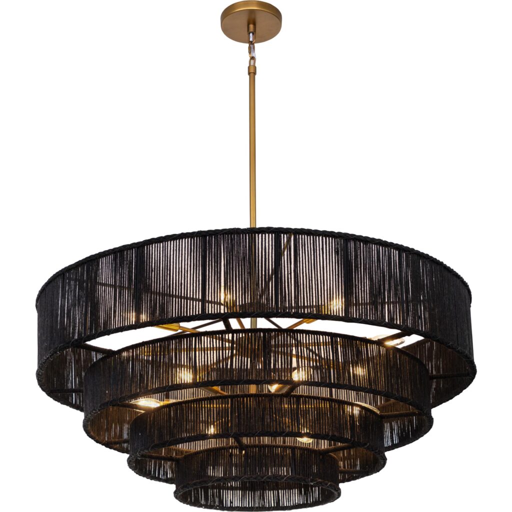 Lumina Chandelier - Black Jute - Image 2