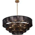 Lumina Chandelier - Black Jute 111709 111709 LUMINA CHANDELIER BLACK JUTE 1