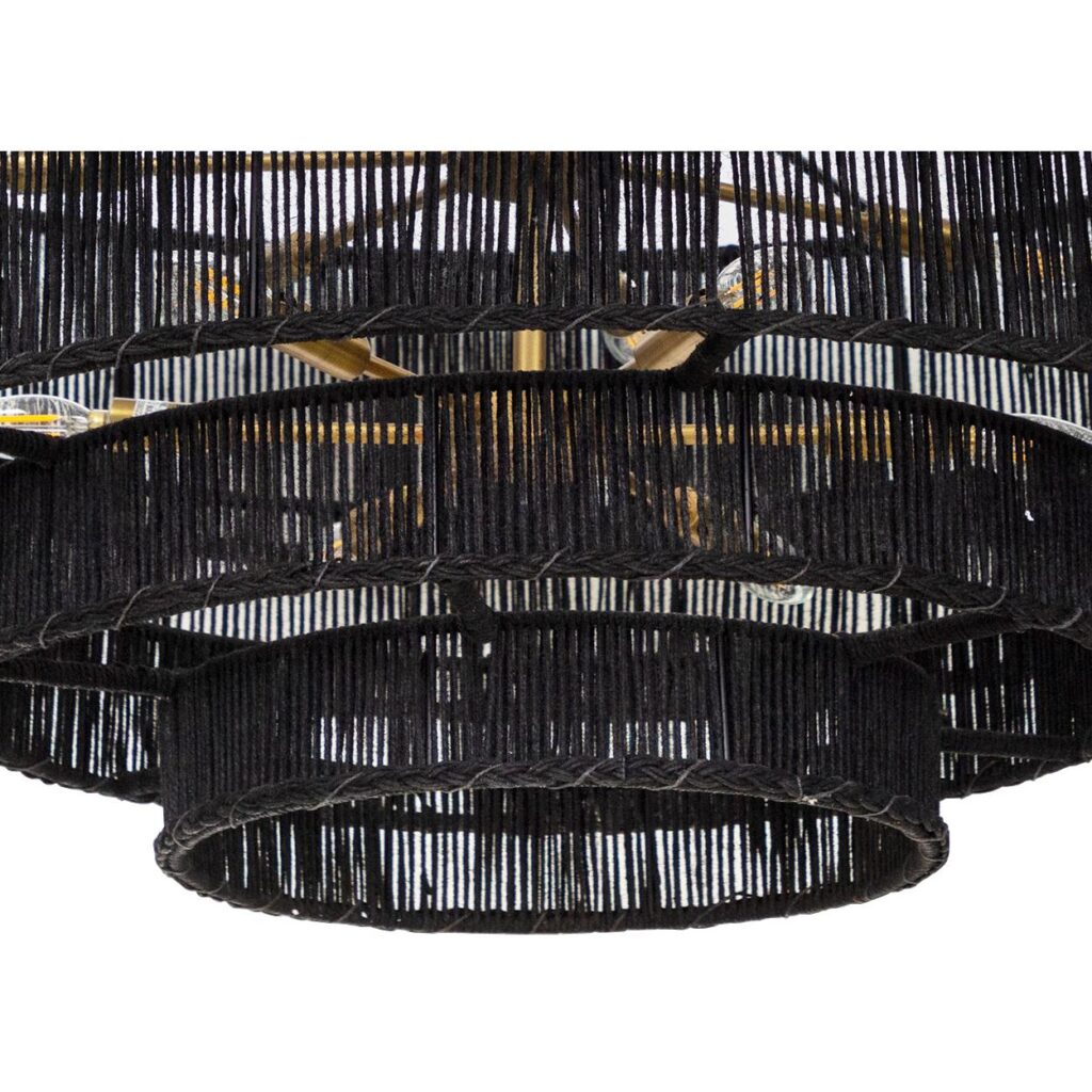 Lumina Chandelier - Black Jute - Image 3
