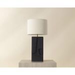 Dirsan Table Lamp - Black 111719 111719 DIRSAN TABLE LAMP TAUPE BLACK 2