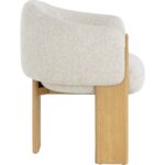 Trine Dining Armchair - Rustic Oak - Dove Cream 111747 111747 TRINE DINING ARMCHAIR RUSTIC OAK DOVE CREAM 22