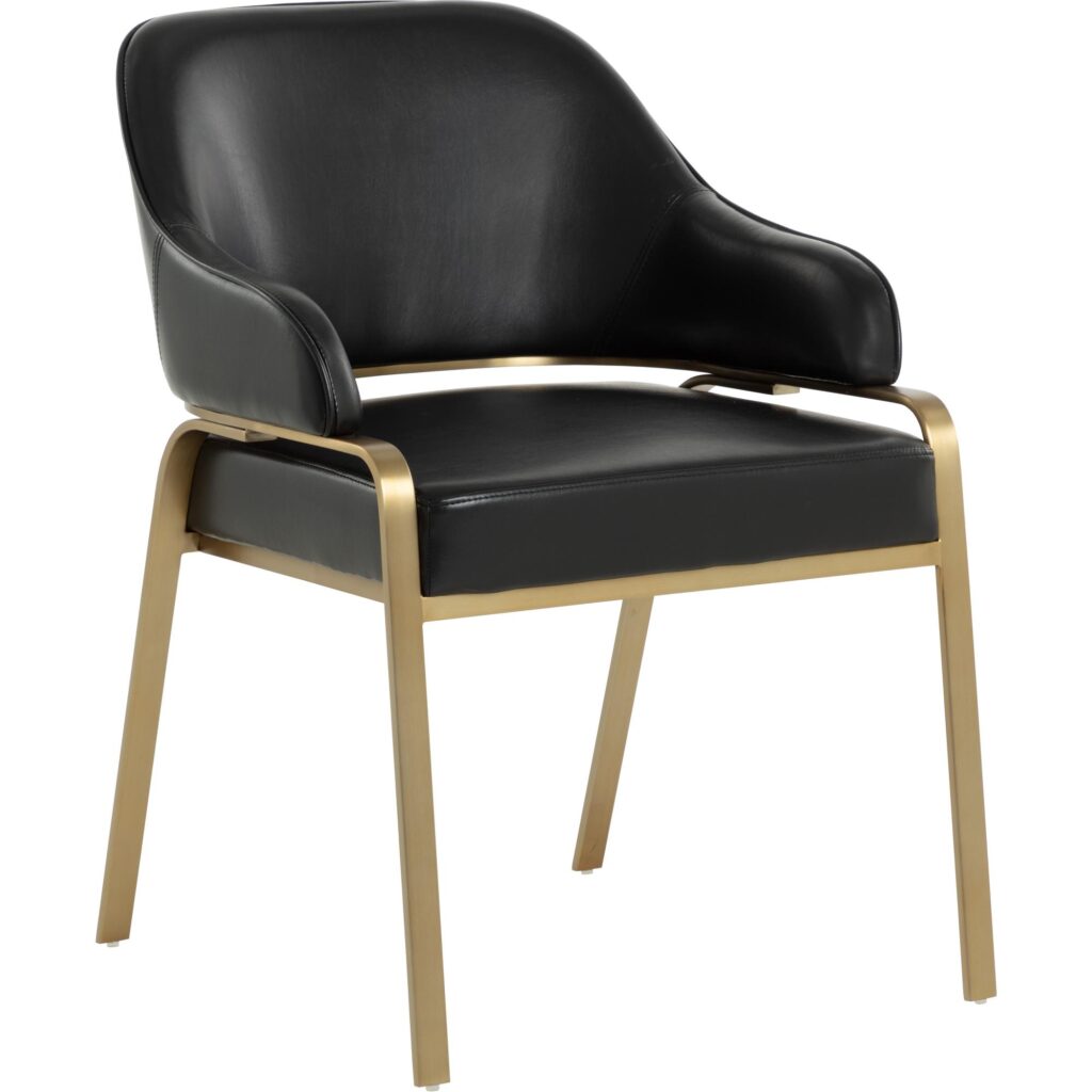 Malachi Dining Armchair - Cantina Black - Image 14