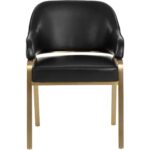 Malachi Dining Armchair - Cantina Black 111750 111750 MALACHI DINING ARMCHAIR MILLIKEN BLACK 21