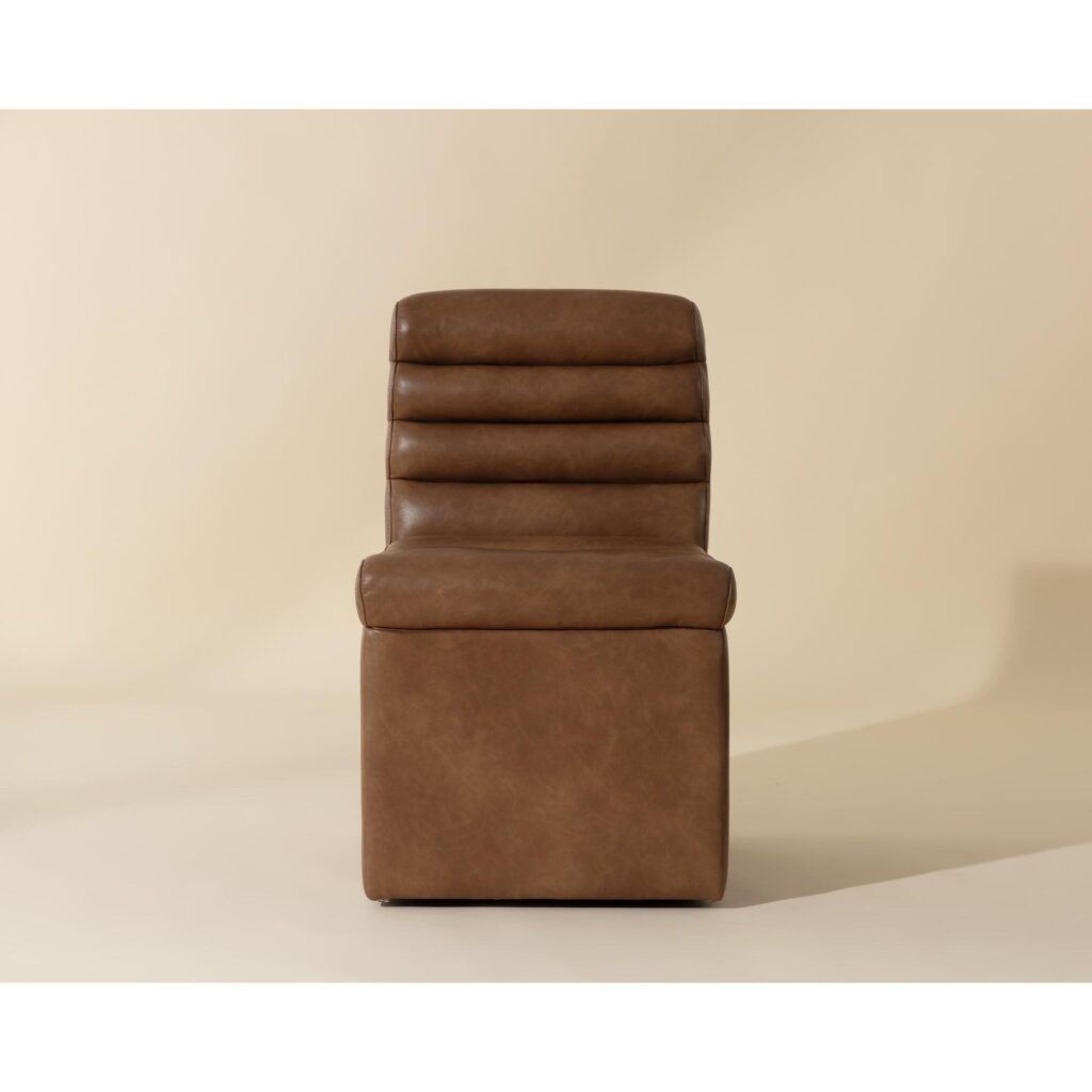 Norm Wheeled Dining Chair - Copley Cognac - Image 2