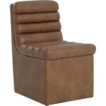 Norm Wheeled Dining Chair - Copley Cognac 111764 111764 NORM WHEELED DINING CHAIR COPLEY COGNAC 20