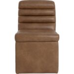 Norm Wheeled Dining Chair - Copley Cognac 111764 111764 NORM WHEELED DINING CHAIR COPLEY COGNAC 21