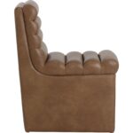 Norm Wheeled Dining Chair - Copley Cognac 111764 111764 NORM WHEELED DINING CHAIR COPLEY COGNAC 22