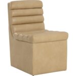 Norm Wheeled Dining Chair - Copley Latte 111765 111765 NORM WHEELED DINING CHAIR COPLEY LATTE 20