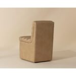 Norm Wheeled Dining Chair - Copley Latte 111765 111765 NORM WHEELED DINING CHAIR COPLEY LATTE 3