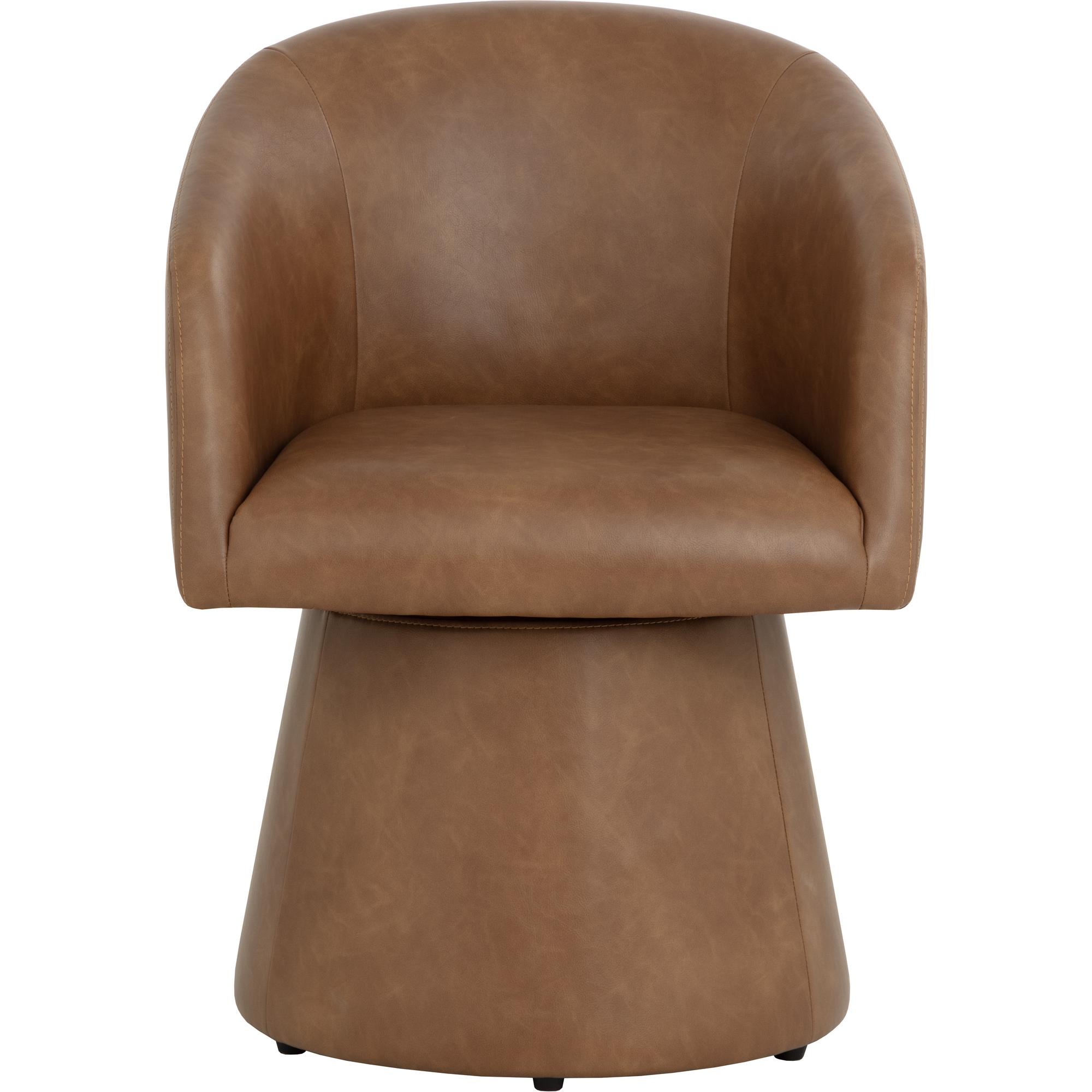 Etta Swivel Dining Armchair - Copley Cognac 2 Etta Swivel Dining Armchair - Copley Cognac - Image 2