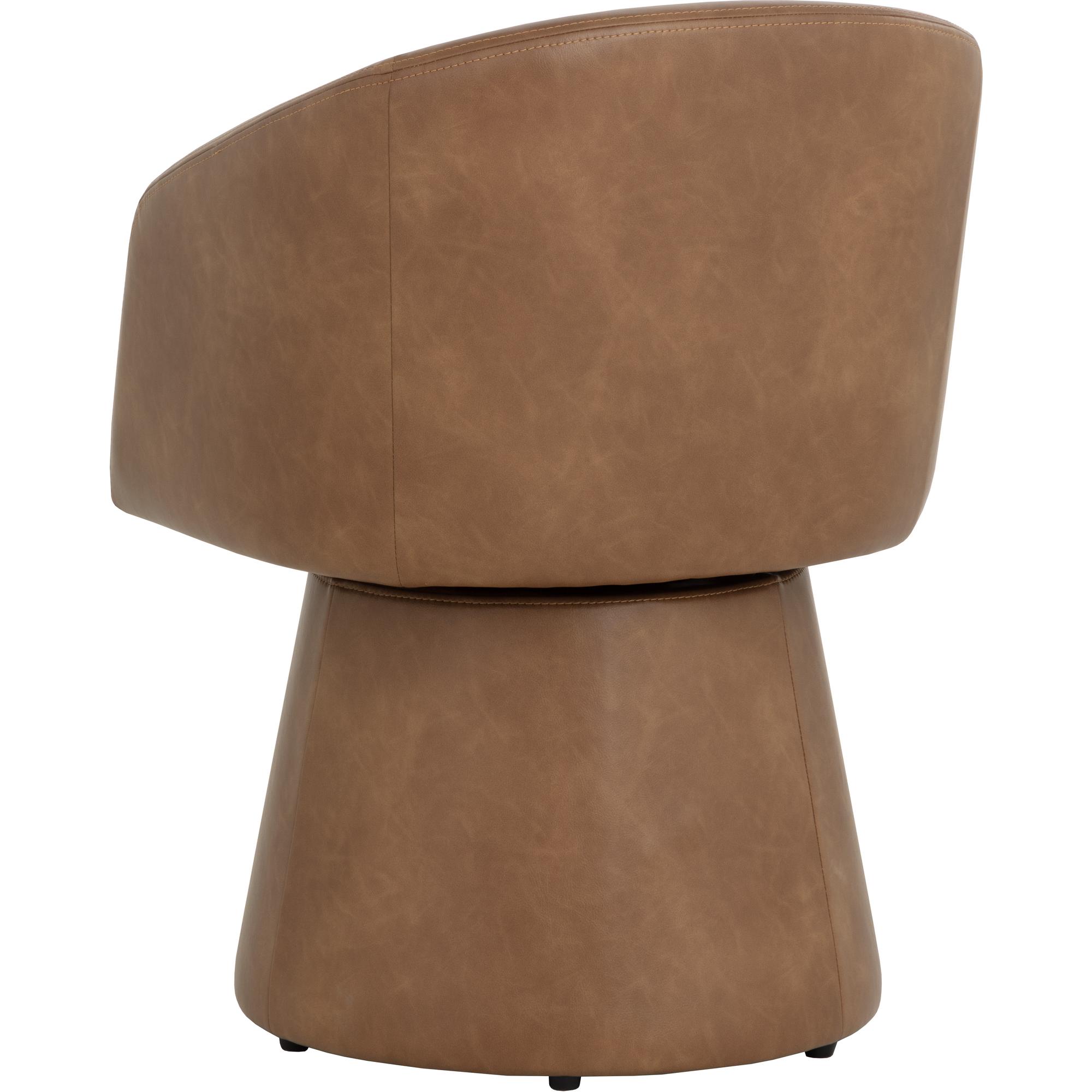 Etta Swivel Dining Armchair - Copley Cognac 4 Etta Swivel Dining Armchair - Copley Cognac - Image 4
