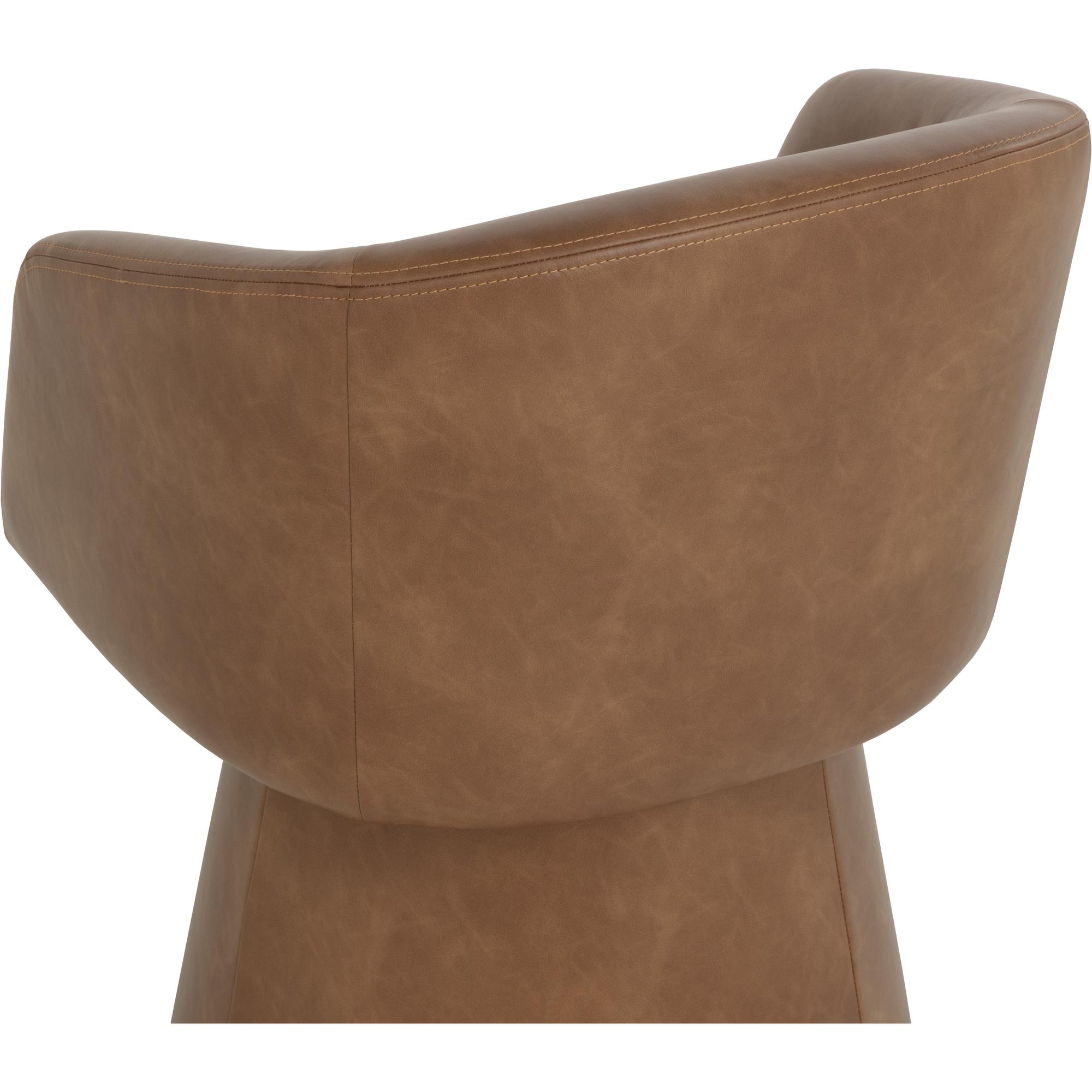 Etta Swivel Dining Armchair - Copley Cognac 5 Etta Swivel Dining Armchair - Copley Cognac - Image 5
