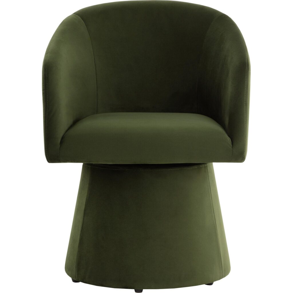 Etta Swivel Dining Armchair - Moss Green - Image 5