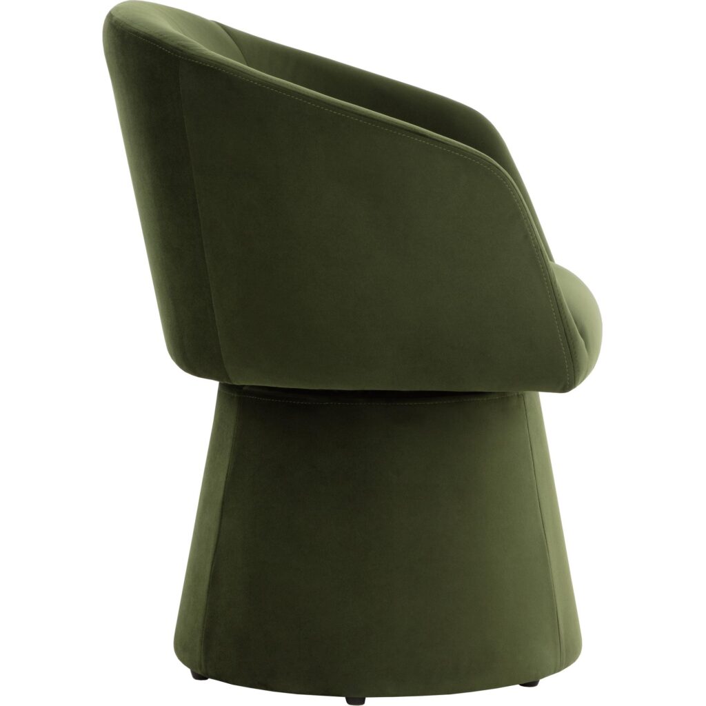 Etta Swivel Dining Armchair - Moss Green - Image 6