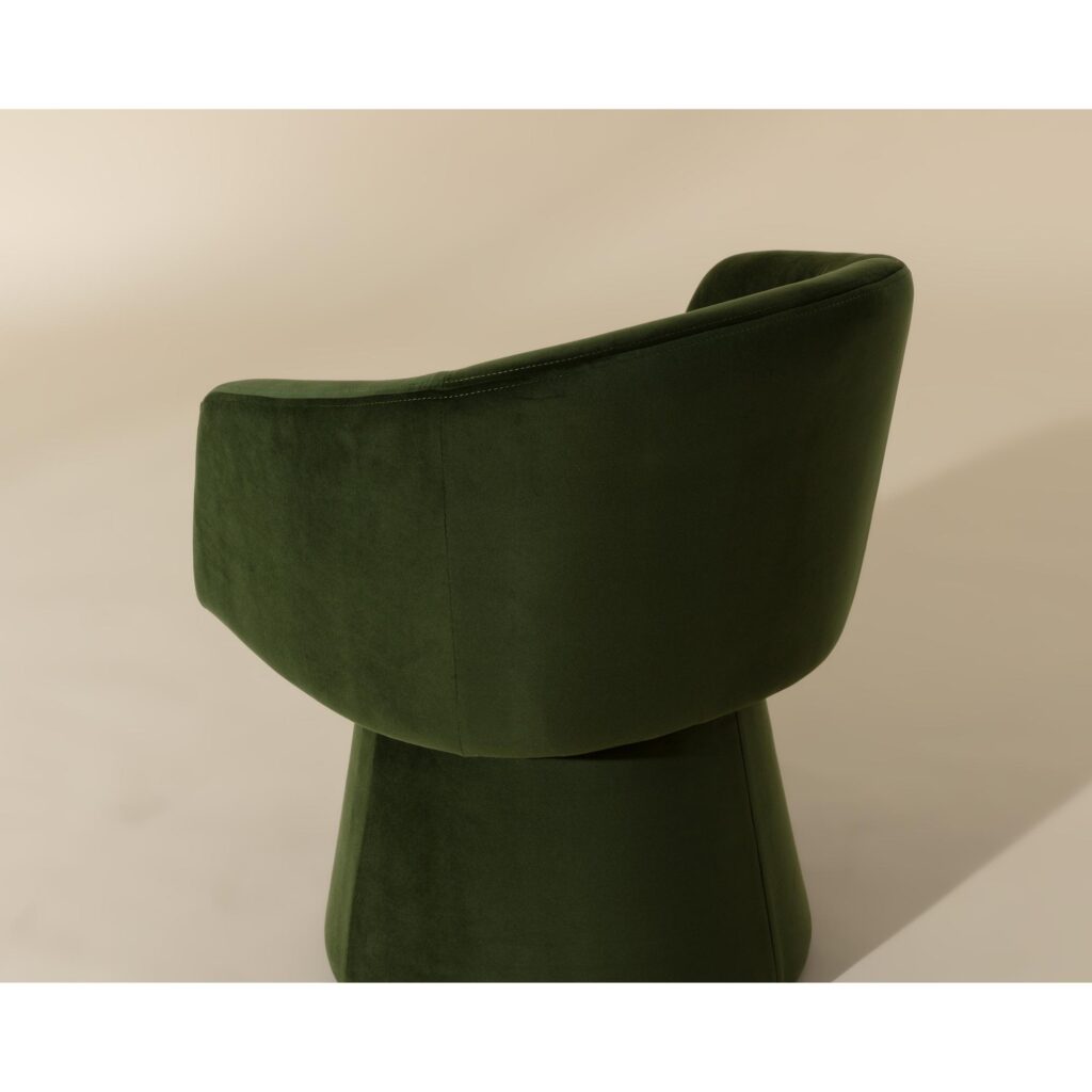 Etta Swivel Dining Armchair - Moss Green - Image 3