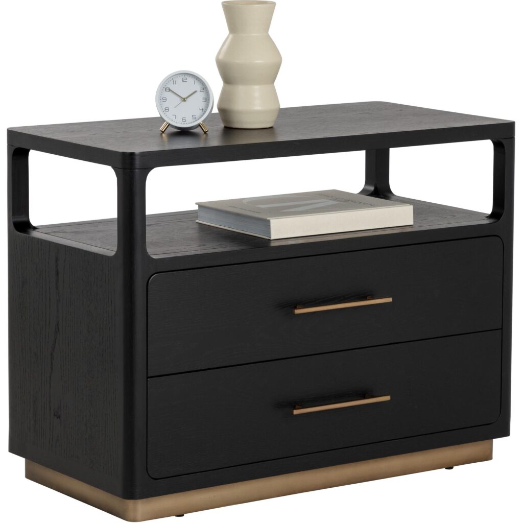 Danette Nightstand - Black - Image 5